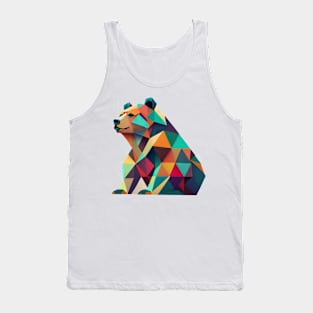 Cute Bear Geometric Tank Top